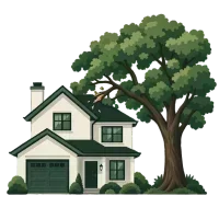 Tree near building critical factor illustration